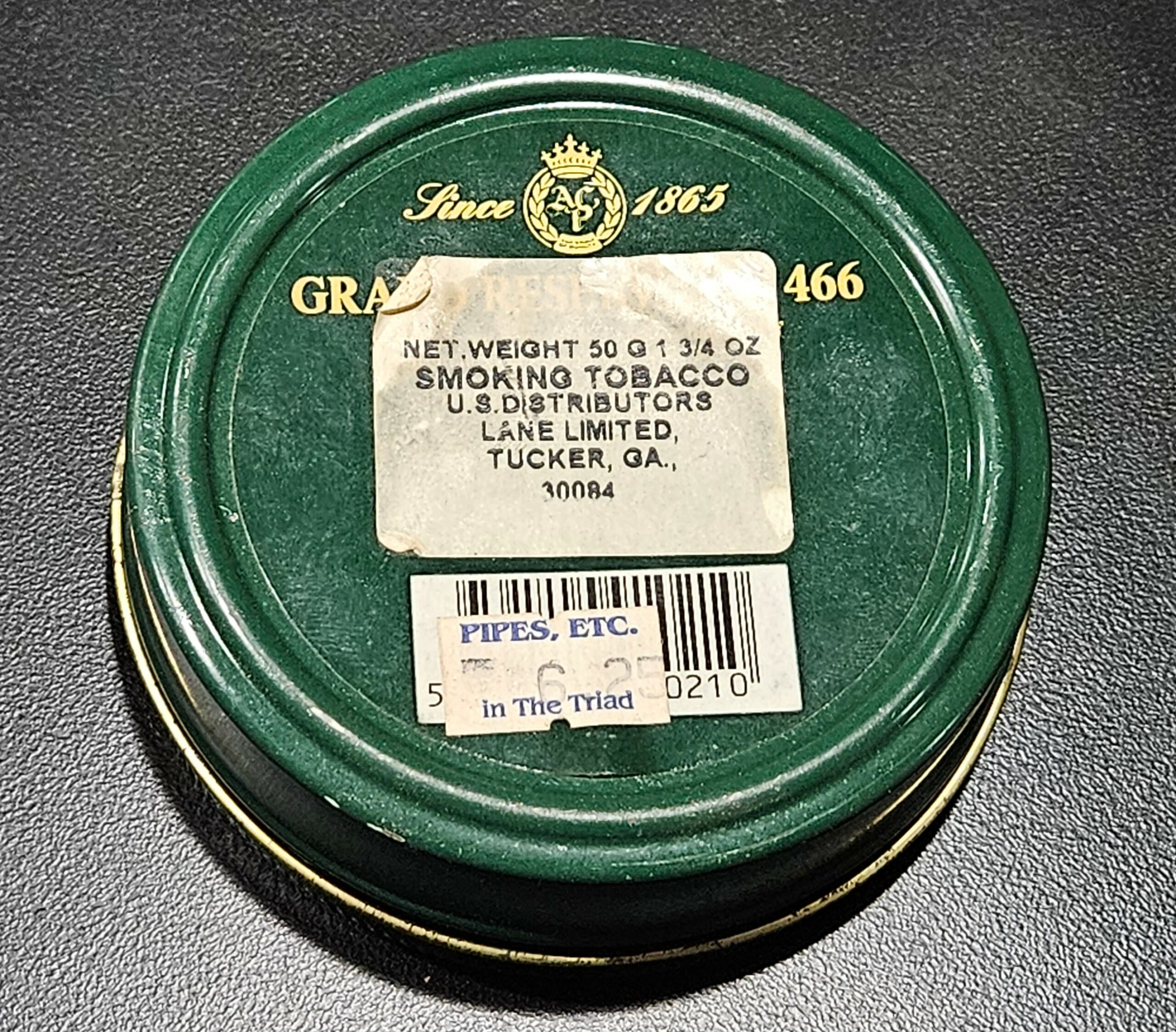 dr pat tobacco PIPE TIN: DR. PAT'S IRISH MIXTURE Vintage Christmas Tree Cookie Tin
