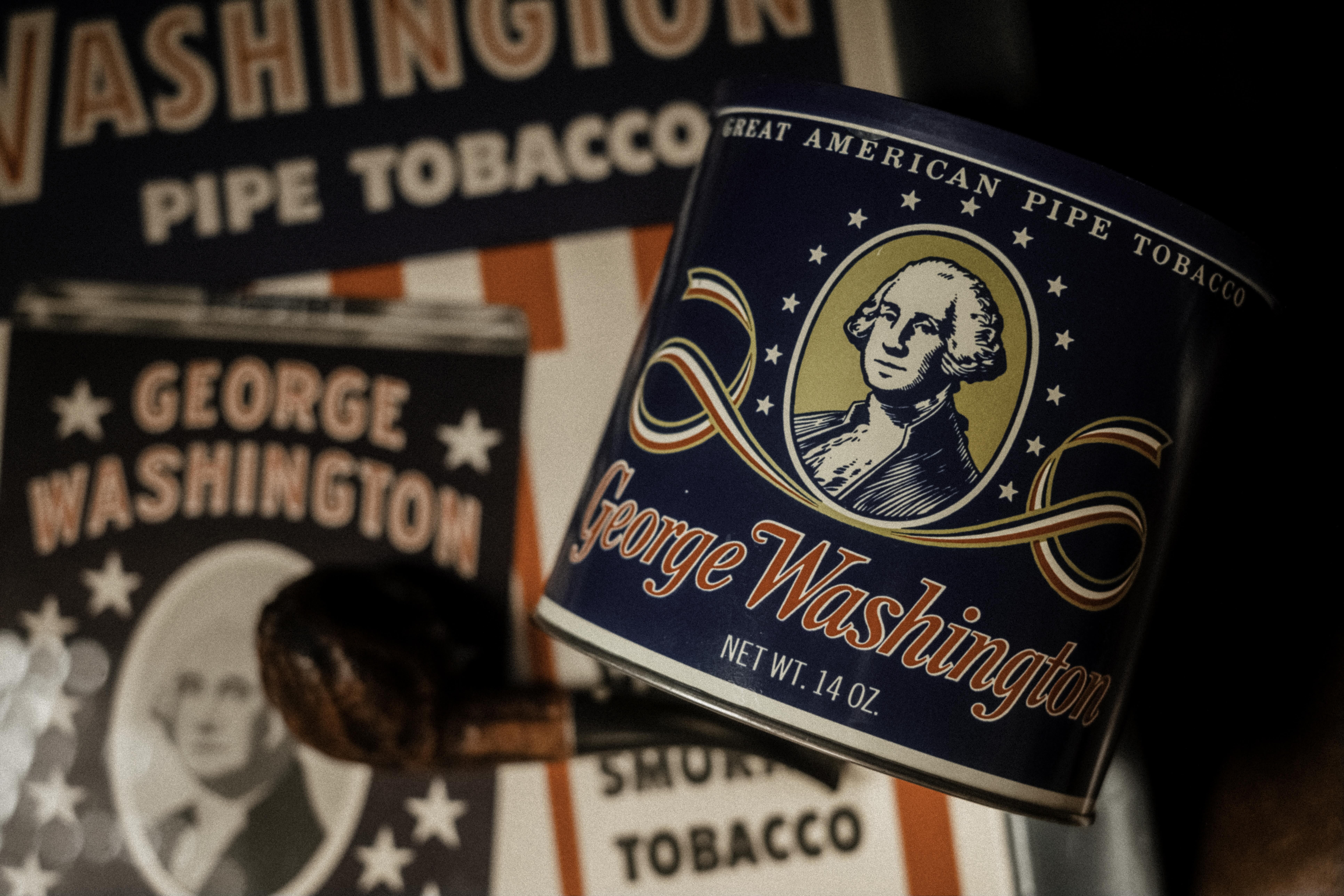 george washington pipe tobacco tin Auction #202257 [pbaggie12]